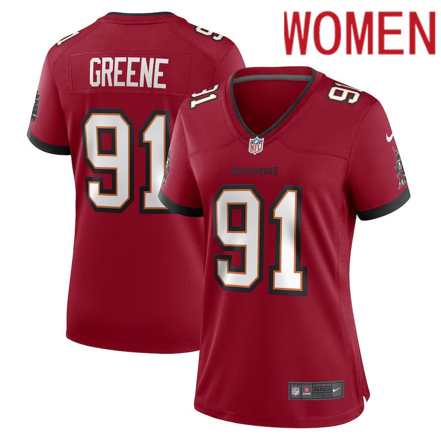 Women Tampa Bay Buccaneers 91 Mike Greene Nike Red Game Player NFL Jersey